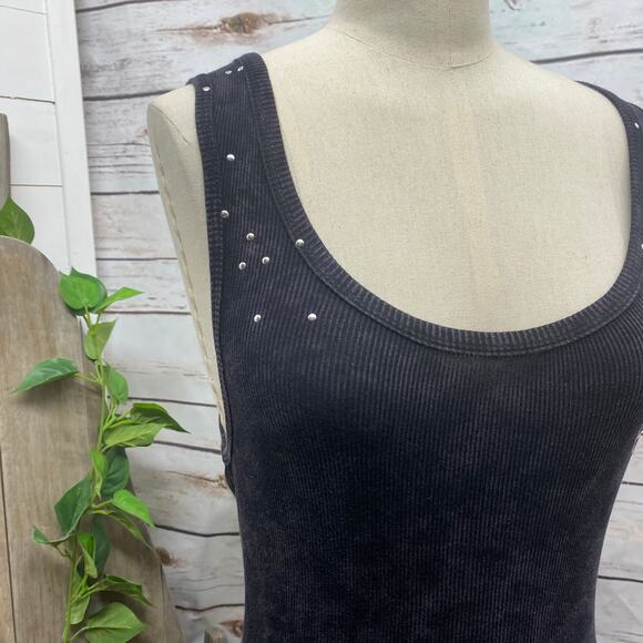 RTB Real Tough B itch In Total Control of Herself Black Graphic Bling Tank XL - Picture 5 of 11